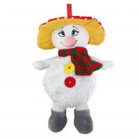 Снеговик в шапке 2 - новогодняя упаковка из текстиля