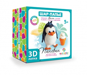 Пингвин 3D лепка - набор для детского творчества