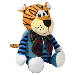 Тигр Макс - текстильная новогодняя упаковка, мягкая игрушка в виде символа года Тигра