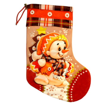 Снеговик - новогодний носок со сладким подарком внутри